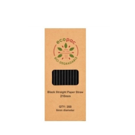 BLACK ECO STRAWS X 250